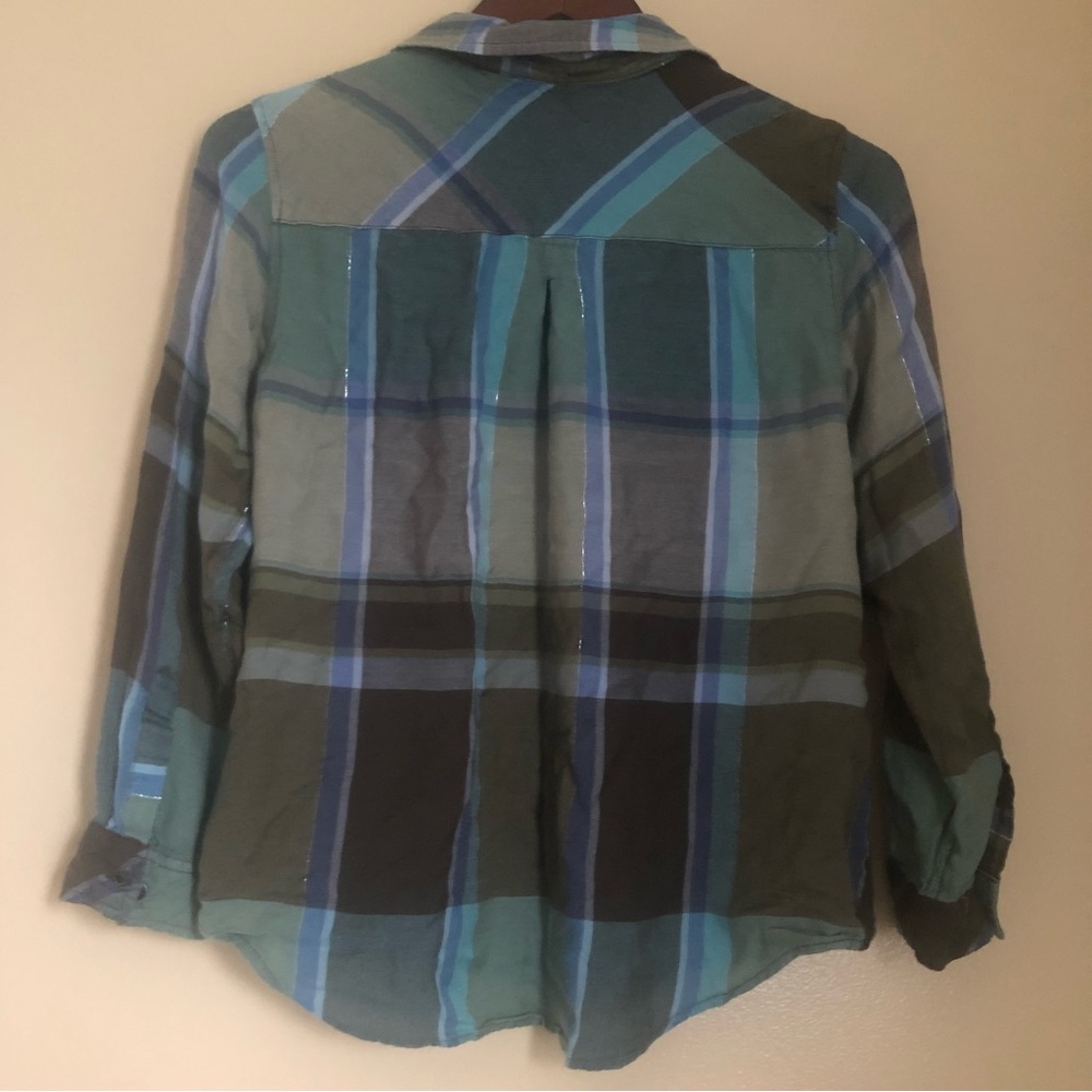 Christopher & Banks button down flannel size petite small - Picture 5 of 5